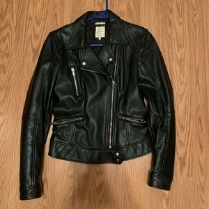 Zara TRF Moto biker leather jacket